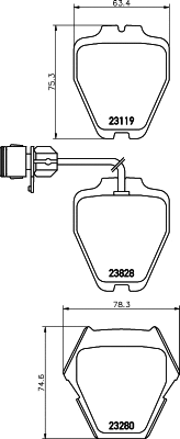 Brake Pad Set, disc brake (MDB2178)