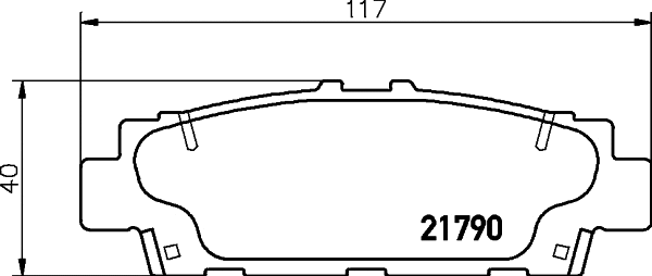 Brake Pad Set, disc brake (MDB1574)