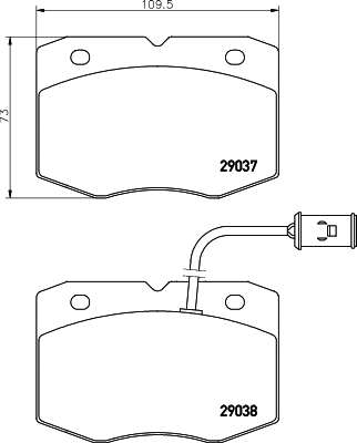 Brake Pad Set, disc brake (MDB1561)