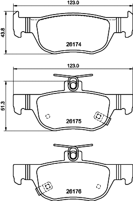 Brake Pad Set, disc brake (MDB4215)