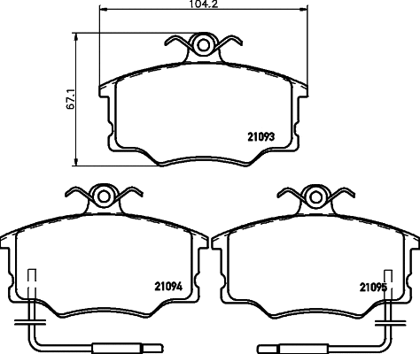 Brake Pad Set, disc brake (MDB1491)