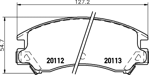 Brake Pad Set, disc brake (MDB1354)