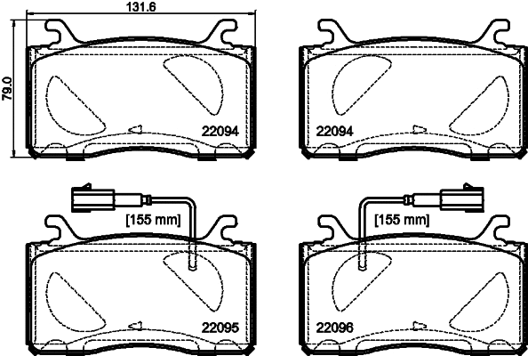 Brake Pad Set, disc brake (MDB3984)