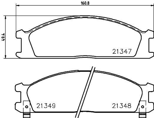 Brake Pad Set, disc brake (MDB1482)
