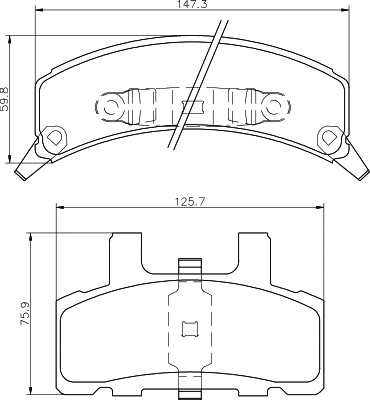 Brake Pad Set, disc brake (MDB2412)