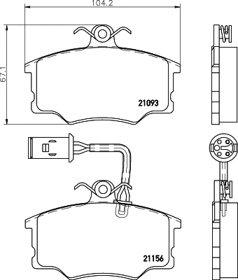 Brake Pad Set, disc brake (MDB1373)