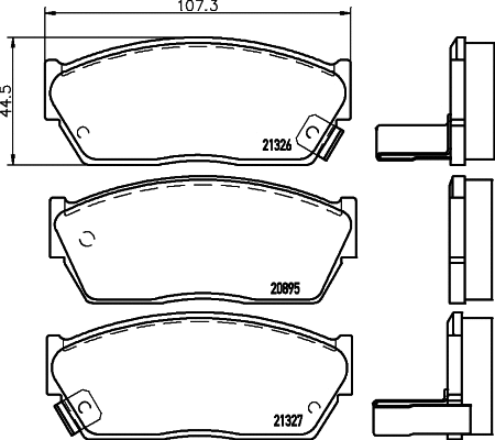 Brake Pad Set, disc brake (MDB1244)
