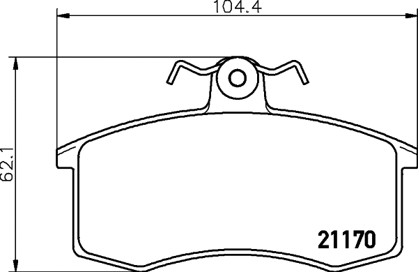 Brake Pad Set, disc brake (MDB1353)