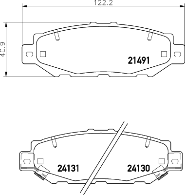Brake Pad Set, disc brake (MDB1710)