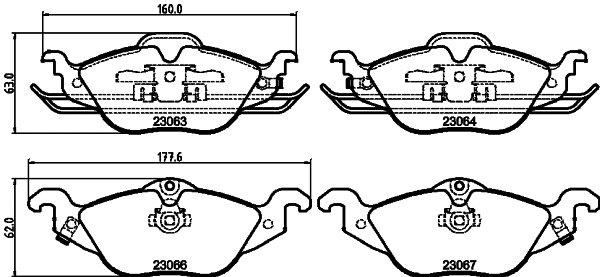 Brake Pad Set, disc brake (MDB1908)