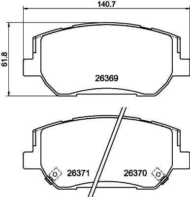 Brake Pad Set, disc brake (MDB4337)