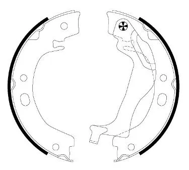 Brake Shoe Set, parking brake (MFR617)
