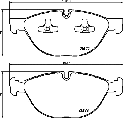 Brake Pad Set, disc brake (MDB2835)