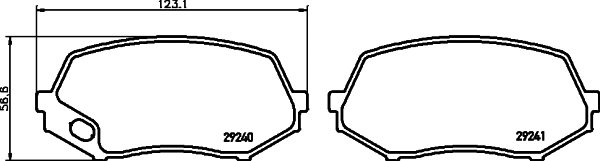 Brake Pad Set, disc brake (MDB2990)