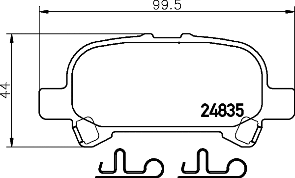 Brake Pad Set, disc brake (MDB2200)