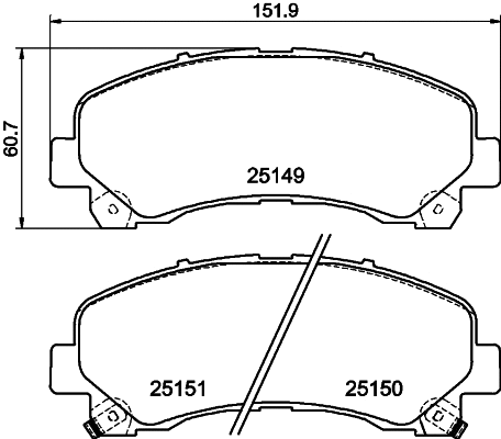 Brake Pad Set, disc brake (MDB83185)