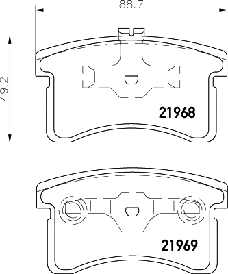 Brake Pad Set, disc brake (MDB1687)