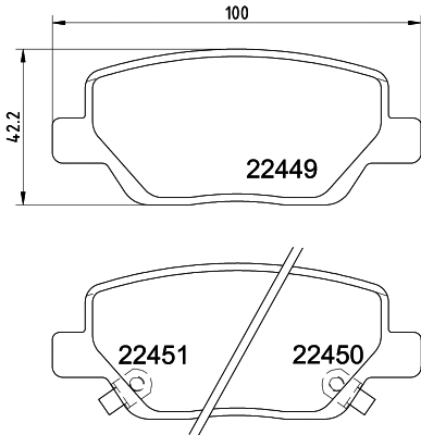 Brake Pad Set, disc brake (MDB3994)