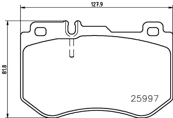 Brake Pad Set, disc brake (MDB3705)