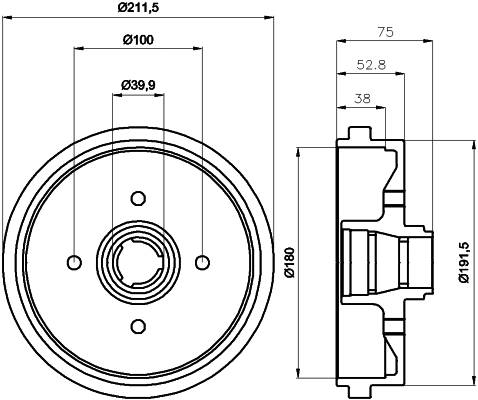 Brake Drum (MBD014)