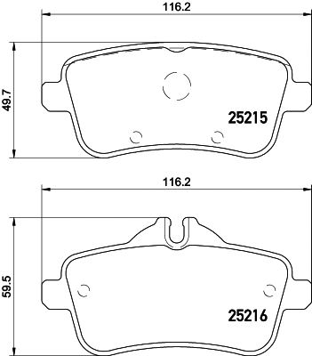 Brake Pad Set, disc brake (MDB3245)