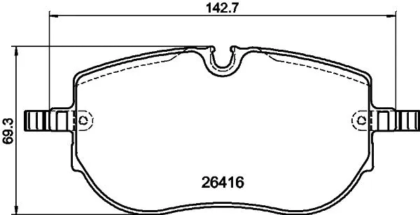 Brake Pad Set, disc brake (MDB3503)