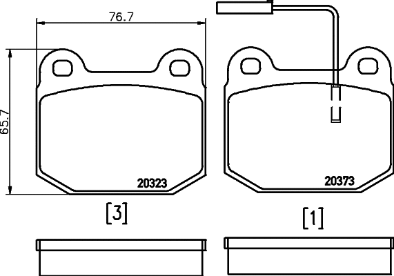 Brake Pad Set, disc brake (MDB1618)