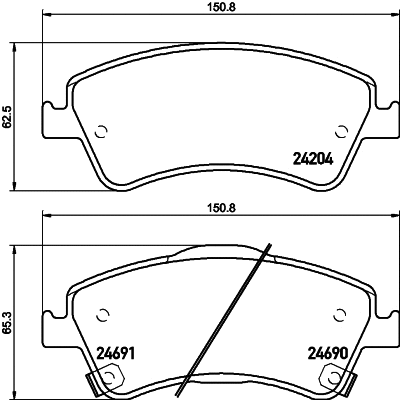 Brake Pad Set, disc brake (MDB2933)