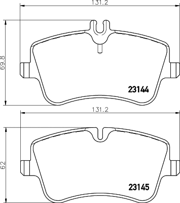 Brake Pad Set, disc brake (MDB2070)
