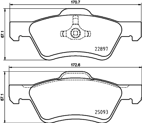 Brake Pad Set, disc brake (MDB4003)