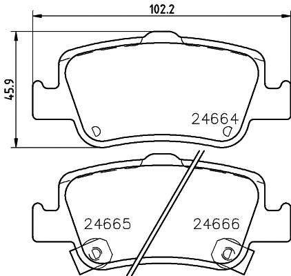 Brake Pad Set, disc brake (MDB2924)