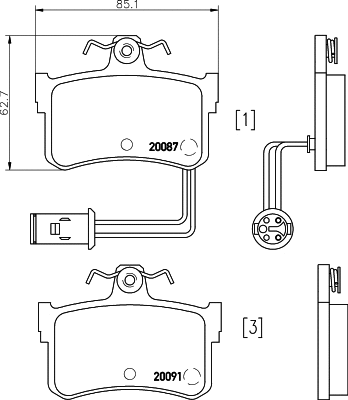 Brake Pad Set, disc brake (MDB1343)