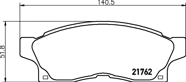Brake Pad Set, disc brake (MDB1498)
