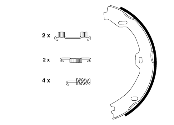 Brake Shoe Set, parking brake (MFR568)