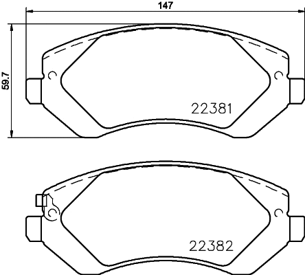 Brake Pad Set, disc brake (MDB3860)