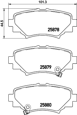 Brake Pad Set, disc brake (MDB3416)