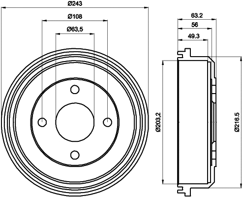 Brake Drum (MBD022)