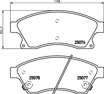 Brake Pad Set, disc brake (MDB3098)
