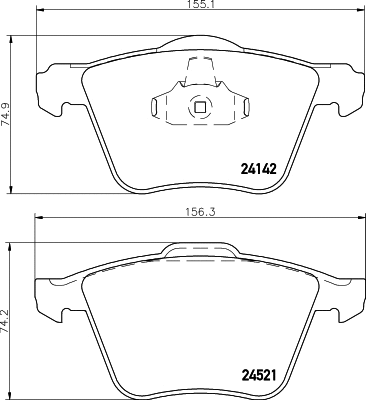 Brake Pad Set, disc brake (MDB2849)