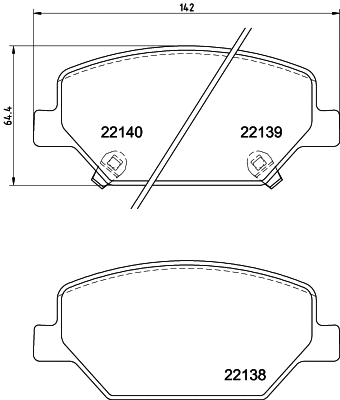 Brake Pad Set, disc brake (MDB4067)