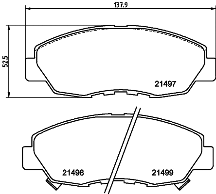 Brake Pad Set, disc brake (MDB1533)