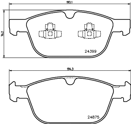 Brake Pad Set, disc brake (MDB3024)