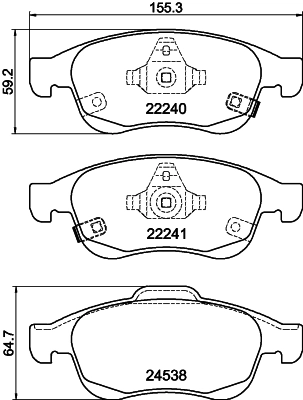 Brake Pad Set, disc brake (MDB3768)