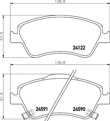 Brake Pad Set, disc brake (MDB2923)