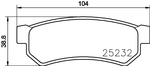 Brake Pad Set, disc brake (MDB3194)