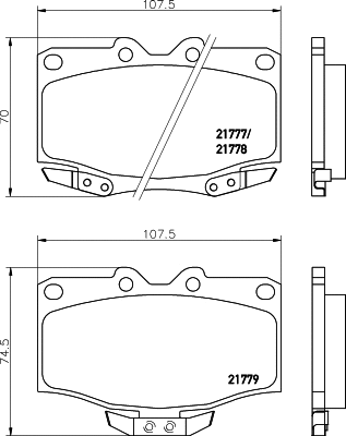 Brake Pad Set, disc brake (MDB1894)