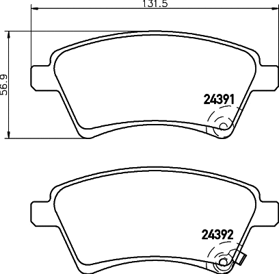 Brake Pad Set, disc brake (MDB2797)