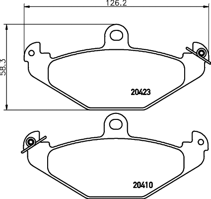 Brake Pad Set, disc brake (MDB1445)