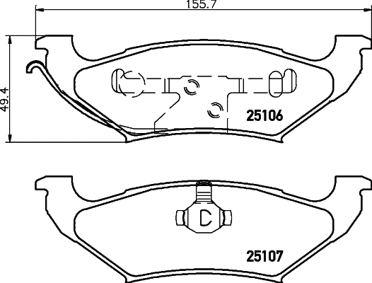 Brake Pad Set, disc brake (MDB2332)