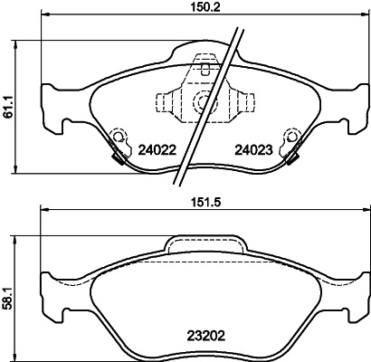 Brake Pad Set, disc brake (MDB2769)